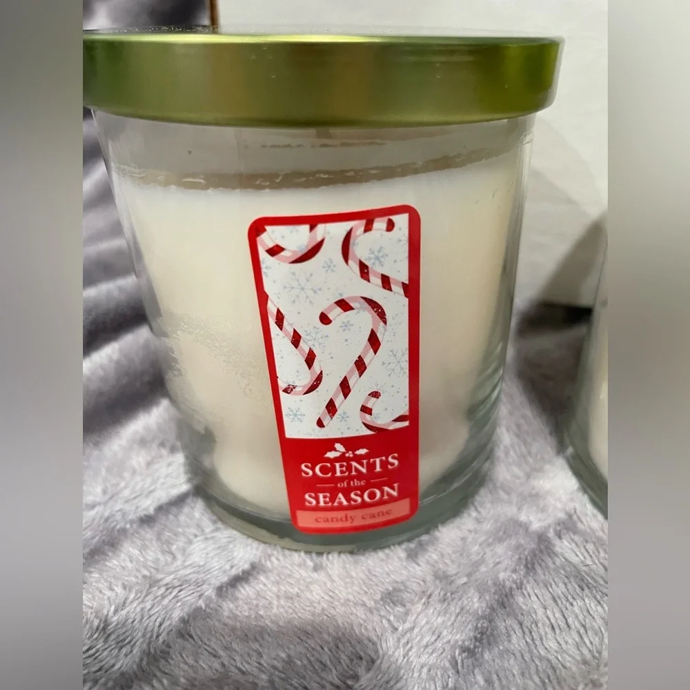 Set of 3-Christmas Soy Candles-‎ Fraser Fir, Candy Cane, Christmas Cookie